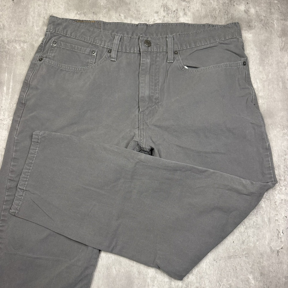 Levis 502 Gray Regular Tapered Leg Jeans Mens 34x30 Chinos 29507-0112